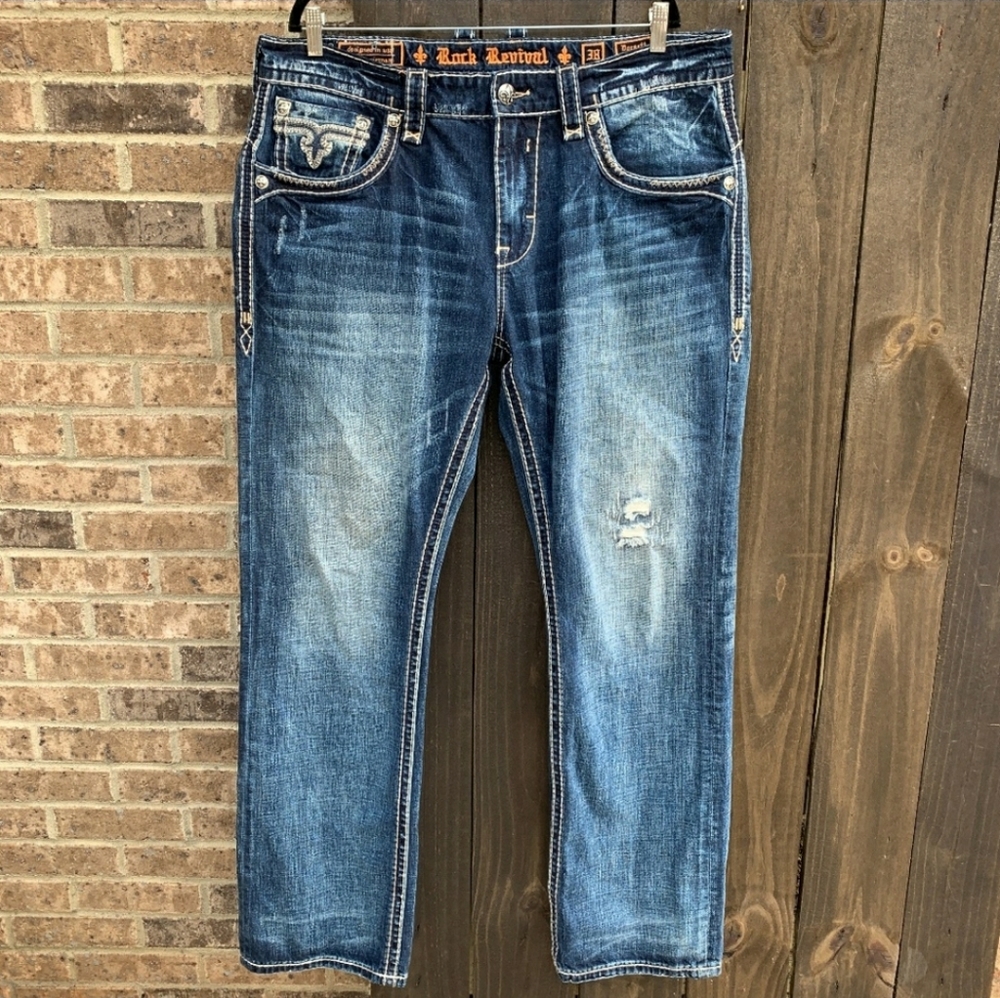 Men's Rock Revival Dorsett Embellished 38x34